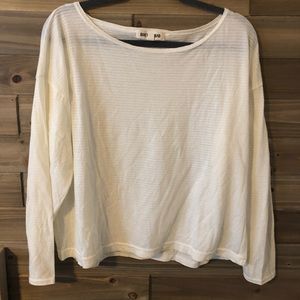 Madewell rivet & thread cropped long sleeve